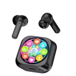 New Design LX-30 Round Tws Earphones ANC ENC Dual Noise Cancelling Wireless Earbuds In-ear Headphones with Touch Screen