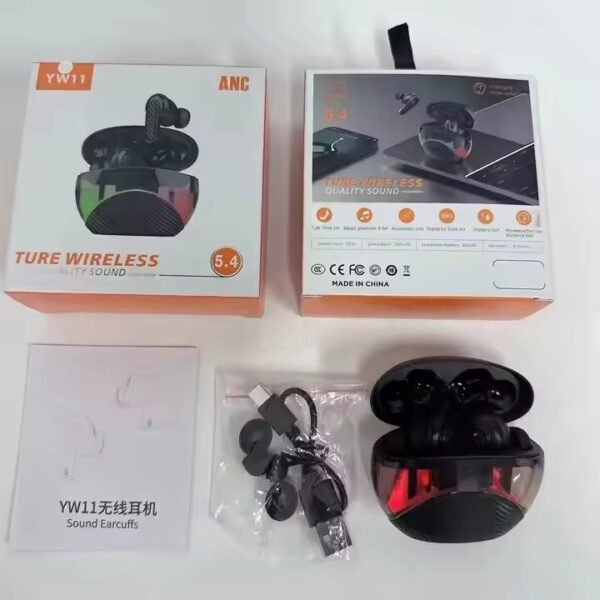 2025 New Earbuds YW11earphone Headset ANC ENC Dual Noise-cancelling Low Latency Long Life Gaming Wireless Headset - 图片 6