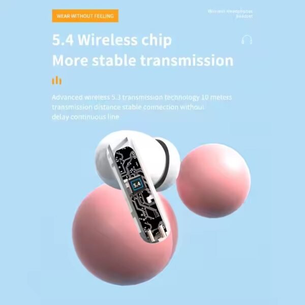 New Design LX-30 Round Tws Earphones ANC ENC Dual Noise Cancelling Wireless Earbuds In-ear Headphones with Touch Screen - 图片 6