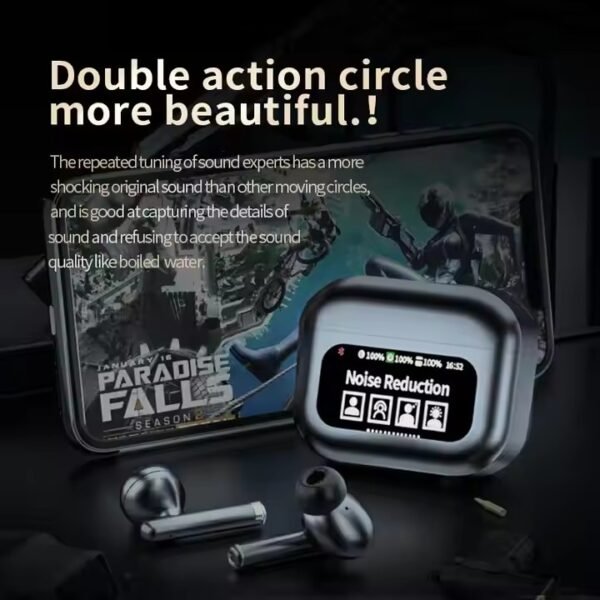 Factory OEM ODM YW06 ANC ENC TWS Earphone True Wireless Earbuds Noise Cancelling Wireless Earbuds with Touch Screen Headphones - 图片 7