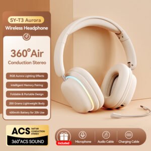 New Products Wireless SY-T3 Aurora Light Wireless Headphones Headsets Bt5.3 with Mic Stereo 40mm Speaker Earphones P9