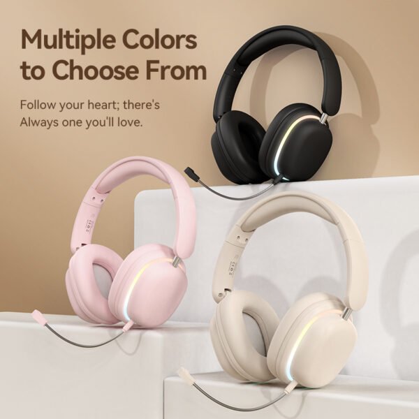 New Products Wireless SY-T3 Aurora Light Wireless Headphones Headsets Bt5.3 with Mic Stereo 40mm Speaker Earphones P9 - 图片 4