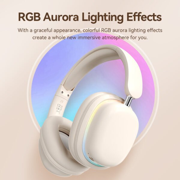 New Products Wireless SY-T3 Aurora Light Wireless Headphones Headsets Bt5.3 with Mic Stereo 40mm Speaker Earphones P9 - 图片 5
