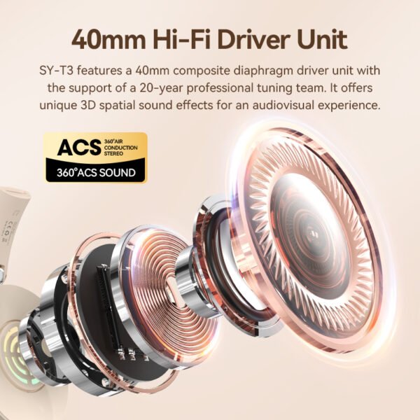 New Products Wireless SY-T3 Aurora Light Wireless Headphones Headsets Bt5.3 with Mic Stereo 40mm Speaker Earphones P9 - 图片 7
